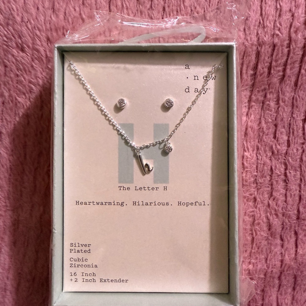 A New Day Silver Necklace with Cubic Zirconia